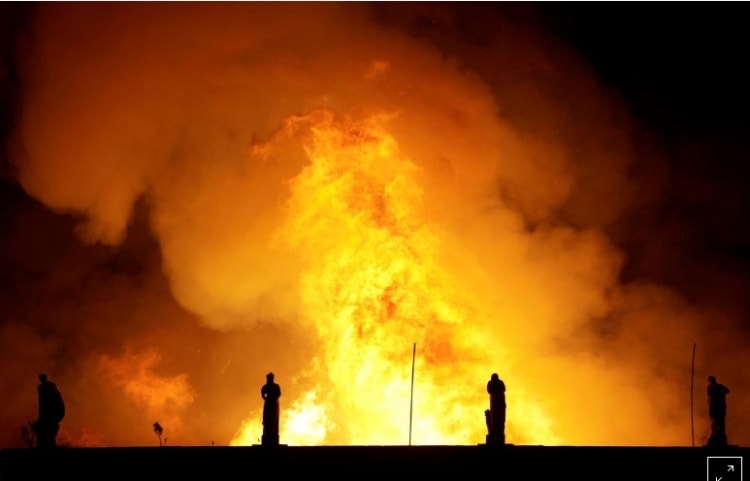 حريق هائل يدمر مبنى المتحف الوطني بريو دي جانيرو