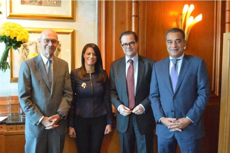 وزيرة سياحة مصر تلتقى الخبير الدولى باسكال لامي رئيس اللجنة العالمية لأخلاقيات السياحة