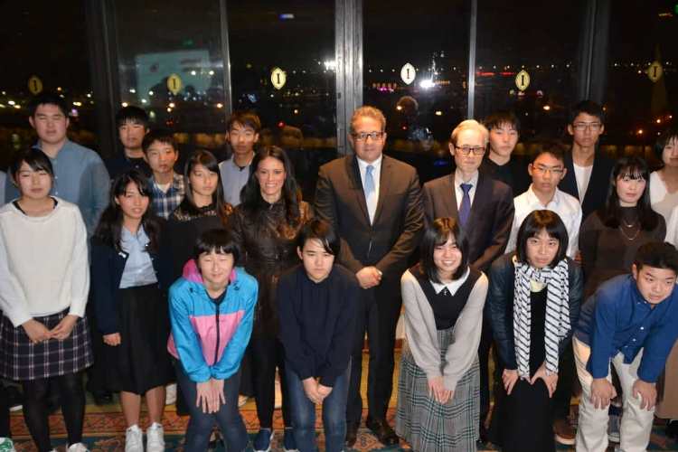 وزيرة السياحة المصرية تلتقي وفد الشباب الياباني بحضور #وزير_الآثار