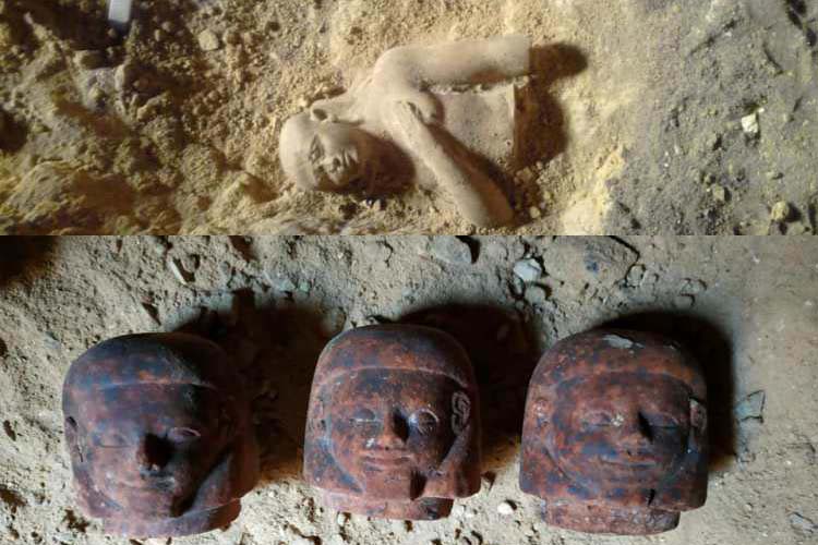 الكشف عن بئر دفن به بقايا تماثيل تعود لعصر الدولة الوسطي بالفيوم