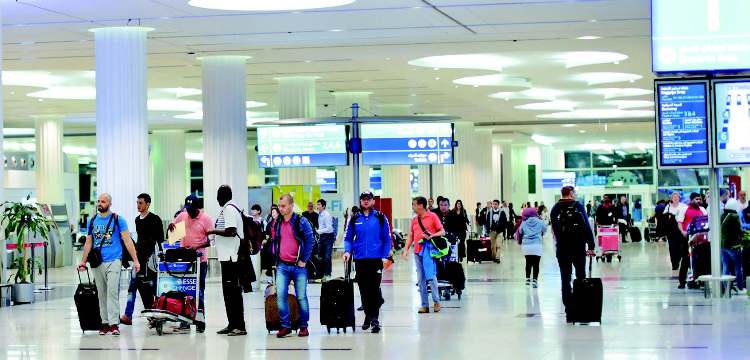 مطار دبي يستقبل 74.5 مليون مسافر في 10 أشهر