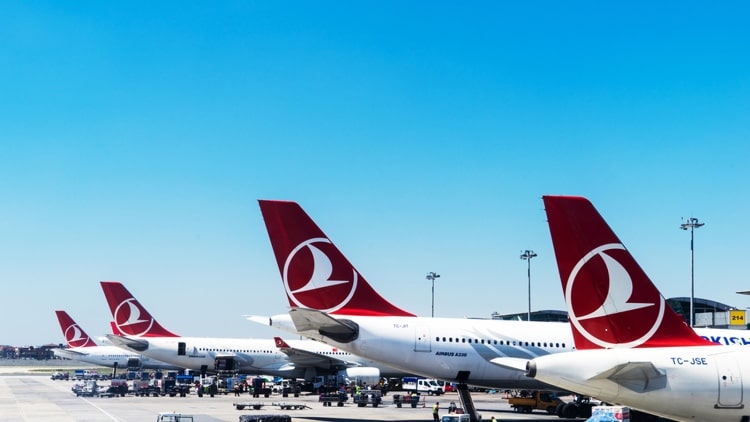 الخطوط الجوية التركية تسعى لنقل 80 مليون مسافر خلال العام الحالى