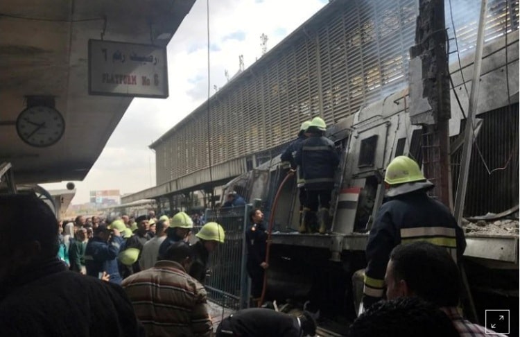 بالفيديو أكثر من 20 قتيل 50 مصاب في حادث حريق محطة القطارات بالقاهرة