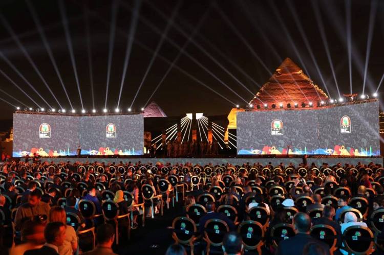 بالصور.. منطقة اثار الهرم تستضيف فعاليات قرعة كأس أمم أفريقيا بحضور وزير الاثار و ممثلين لـ 24 دولة