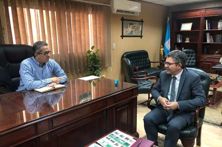 وزير الاثار المصرى يلتقى بالمدير الجديد للمعهد الفرنسي للاثار الشرقية IFAO