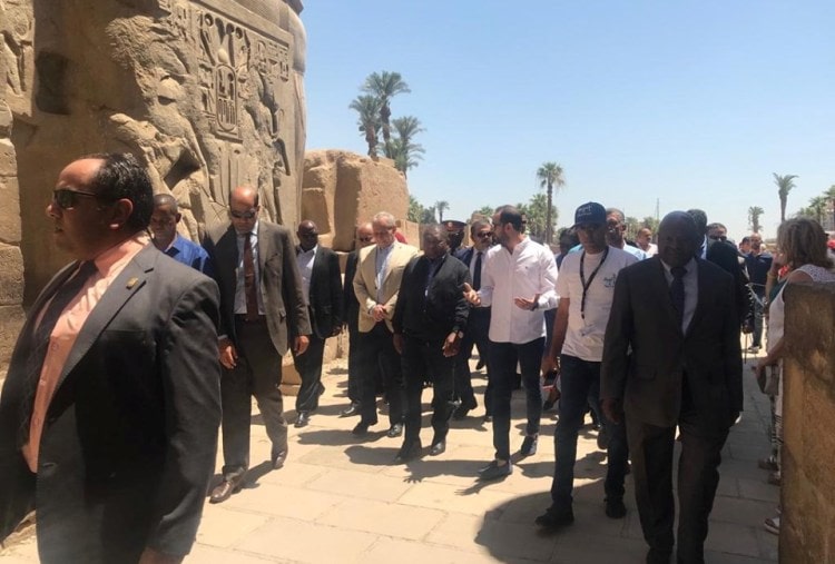 رئيس دولة موزمبيق يزور محافظة الاقصر الاثرية