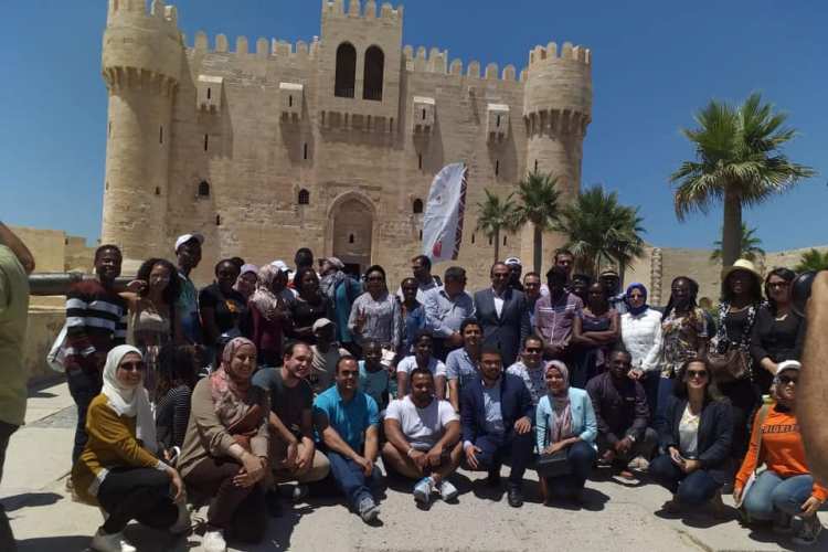 قلعة قايتباى بالاسكندرية تستقبل المتدربين بالبرنامج الرئاسي لتأهيل الشباب الافريقي للقيادة