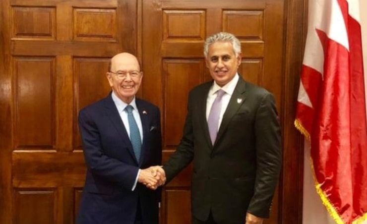 وزير سياحة البحرين يلتقي بوزير التجارة الأمريكي