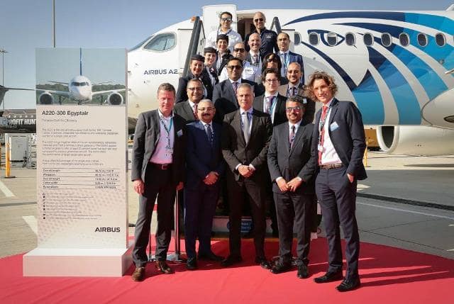 مصر للطيران تتسلم الطائرة السادسة من طراز إيرباص A220-300 تزامنا مع مشاركتها في معرض Dubai Airshow