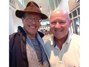 Alain St.Ange meets with Richard Quest of CNN during his working visit to Seychelles