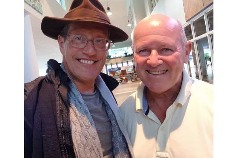 Alain St.Ange meets with Richard Quest of CNN during his working visit to Seychelles