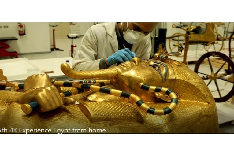 الليلة : زيارة واقعية لمركز ترميم كنوز الفرعون الصغير توت عنخ آمون من المتحف المصري الكبير