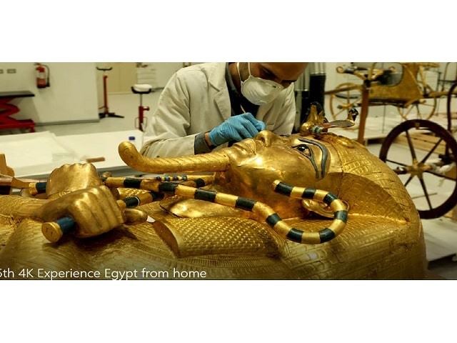 الليلة : زيارة واقعية لمركز ترميم كنوز الفرعون الصغير توت عنخ آمون من المتحف المصري الكبير