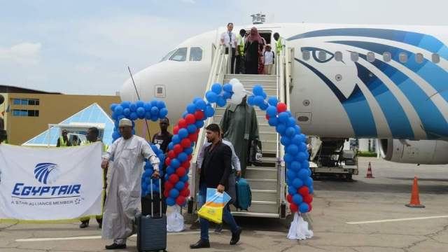 مطار إنجامينا يحتفل بإستئناف رحلات مصرللطيران الي تشاد 