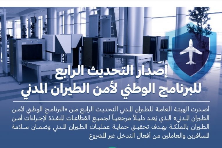 الطيران المدني السعودي يُصدر التحديث الرابع للبرنامج الوطني لأمن الطيران بالمملكة