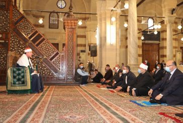 افتتاح مسجد الإمام الشافعي بعد ترميمه وإقامة شعائر صلاة الجمعة