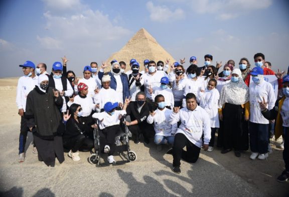 القباج والعناني يشاركان في مسيرة بمنطقة الأهرامات لإدماج الأشخاص ذوي الأعاقة في المجتمع
