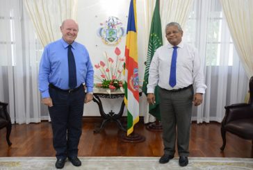 President receives Mr Alain St Ange at State House