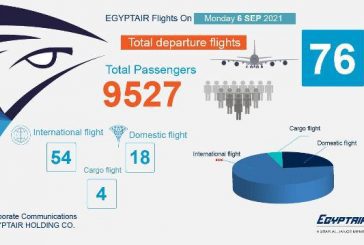 مصر للطيران تسير 76 رحلة دولية غدا الإثنين لنقل ٩٥٢٧ راكبا