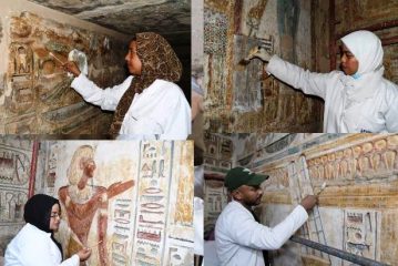 الأعلى ينتهي من ترميم مقصورة الذهب بمعبد هابو بالبر الغربي بمحافظة الأقصر
